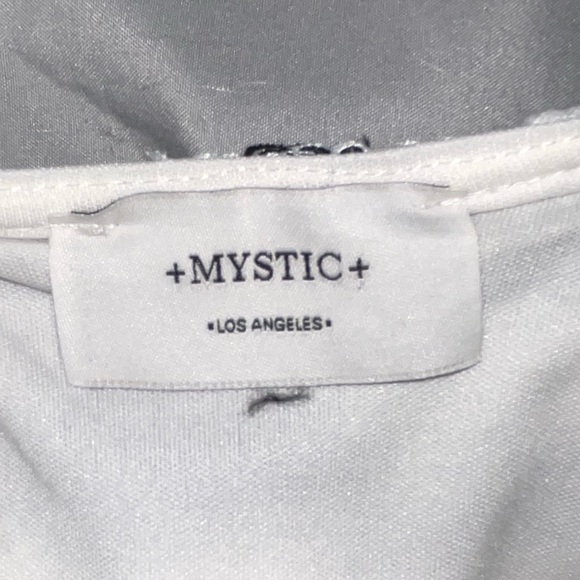 Women’s Mystic, Knee-Length, Black and White, Sleeveless, Cocktail Dress; Size L - Picture 4 of 5